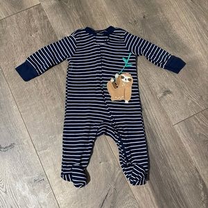 Sloth zipper pajamas Carter’s